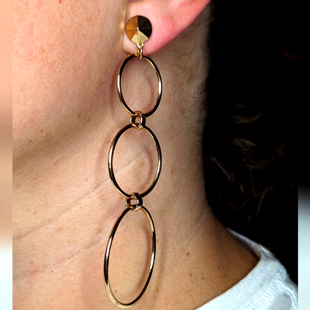 Gold Cascading Dangle earrings